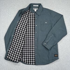 Duluth Trading Limber Jac Shacket Mens Medium Fire Hose Flannel Lined Jacket